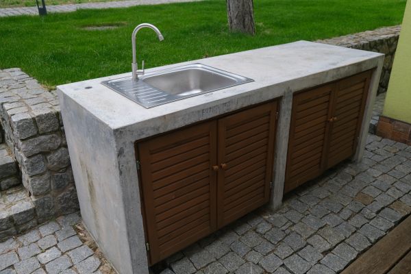 Exterior Cabinet Installation in Bandera
